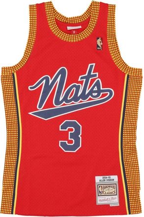 Mitchell & Ness Allen Iverson NBA Jersey 2004 Rood - Heren - Fitness - Rood - S - Polyester - Fitness