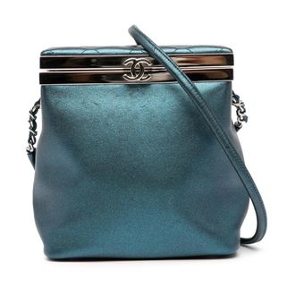 Chanel Pre-owned Top Handle Bag - Dames - Vintage Schoudertas - Blauw - ONE Size - Tweed - Vintage