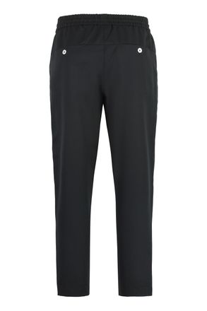 Dr&ocirc;le de Monsieur Wool-Blend Cropped Drawstring Trousers - Black