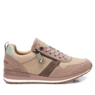 Xti Womens Adjustable Laces Sneakers In Beige