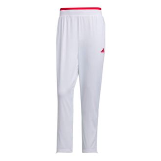 adidas Knit Tennis Pants Asia Sizing White Red IV7577