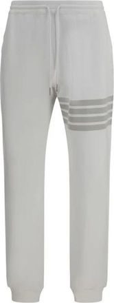 Thom Browne Joggers in Cotone Four-Bar - - Trousers - Uomo - Bianco - S