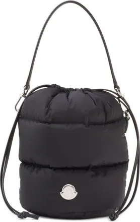 Moncler Caradoc Quilted Puffer Bucket Bag in Black at Nordstrom