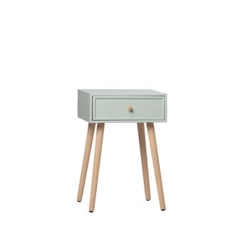 Klast Mesita de noche 1 caj&oacute;n efecto madera menta 40x61 cm