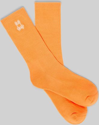 Psycho Bunny Mens New Classic Sport Sock 805 PAPAYA / O/S