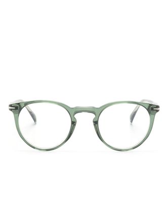 Eyewear by David Beckham Occhiali tondi trasparenti - Verde