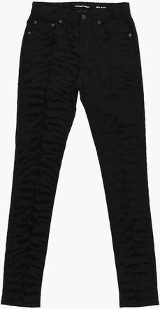 Saint Laurent Skinny Fit Denims with Jacquard Tiger Motif size 26