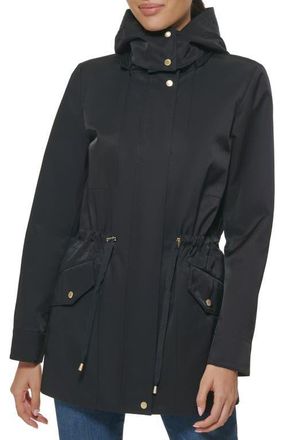 Cole Haan Short Rain Jacket in Black at Nordstrom, Size Medium