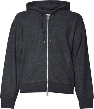 Our Legacy Zip-Up Hoodie With Adjustable Drawstring And Ribbed Detailing