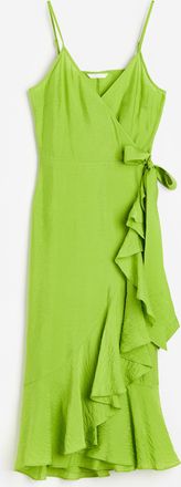 H&M Wickelkleid mit Volants - Gr&uuml;n
