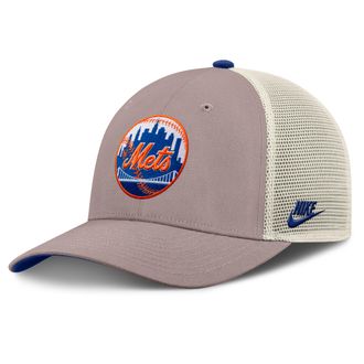 Nike New York Mets Cooperstown Rise Nike Mens MLB Adjustable Trucker Hat in Brown | NB1L0M6IM89-L4S