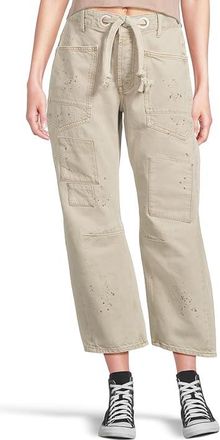 Free People Moxie Low Slung Pull-On Barrel Womens Clothing Jetty : 29, Cotton/Denim