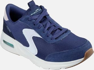 Skechers Womens Skechers Womens/Ladies Skech-Air Court Air Wave Suede Trainers - Navy/Multi - Size: 7