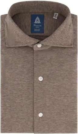 Finamore Camicia con bottoni - Marrone