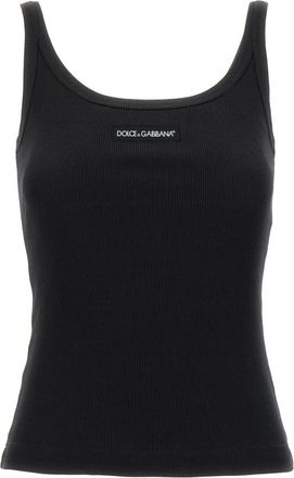 Dolce & Gabbana Cotton Tanktop met Print - Heren - Tops zonder mouwen - Zwart - M - Katoen - Tops