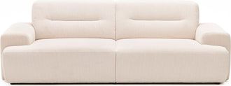 DRAWER Sofá de 4 plazas en terciopelo acanalado - Beige