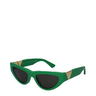 Bottega Veneta Damens Sonnenbrille aus gr&uuml;nem Acetat