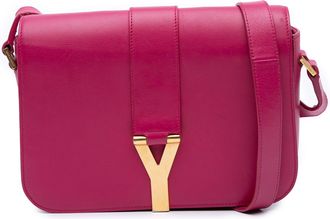 Saint Laurent Pre-owned Womens Ysl Crossbody Bag Leather - Fuschia - One Size