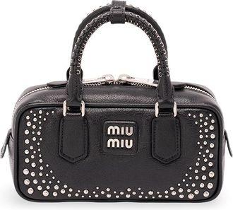 Miu Miu Arcadie Leather Bag With Studs