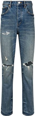 Purple Vintage Aged Blowout jeans - men - Cotton/Lycra - 33 - Blue