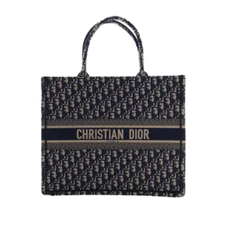 Dior Pre-owned Dior Large Oblique Embroidered Canvas Book Tote Ladies PMVUVZ2Z5FETT6FF