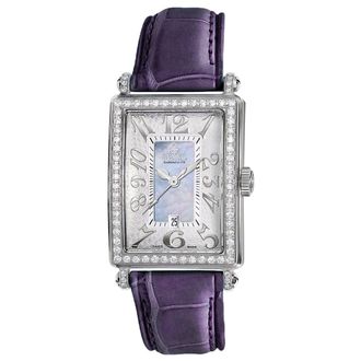 Gevril Group WoMens 7247NL Mini Quartz Avenue of Americas Blue Diamond Watch - One Size