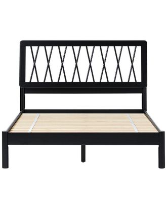 Walker Edison Transitional Solid Wood Platform Bed
