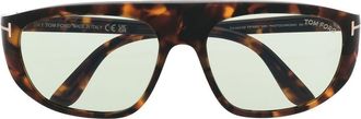 Tom Ford Eyewear FT1002 sunglasses - unisex - Acetate - One Size - Brown