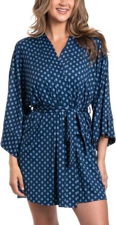 In Bloom by Jonquil Sevilla Short Robe in Navy at Nordstrom, Size X-Small/small