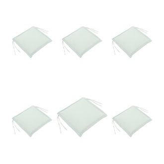 ED&Egrave;N JARD&Iacute; Pack 6 cojines para sillones de exterior repelente al agua verde claro