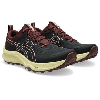 Asics Trailrunningschuh ASICS TRABUCO TERRA 3, Damen, Gr. 37,5, schwarz (schwarz, wild blossom), Textil, Schuhe Trailrunningschuh