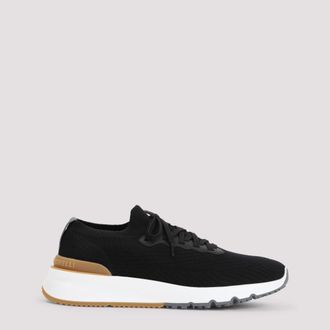 Brunello Cucinelli Black Lace Up Sneakers