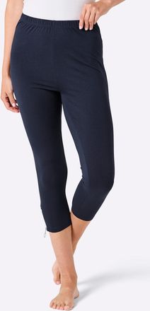 Feel Good Leggings FEEL GOOD, Damen, Gr. 36/38, Normalgr&ouml;ssen, schwarz, marine, 95% Baumwolle, 5% Elasthan, unifarben, Hosen Leggings