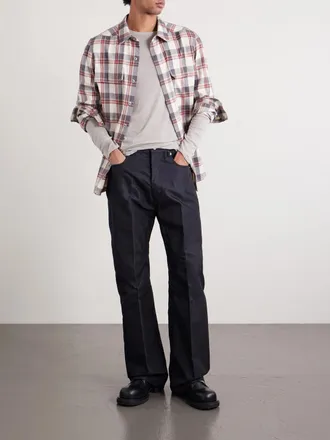 Rick Owens Geth Straight-Leg Organic Cotton-Blend Canvas Trousers