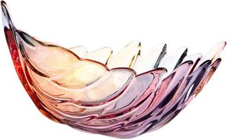 OEM Frutero Grande De Vidrio Transparente Con Color Esmaltado