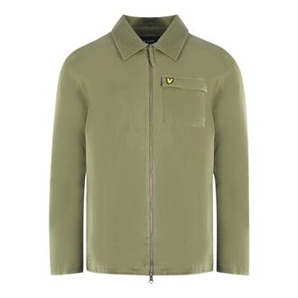 Lyle & Scott Twill Lichen Green Overshirt Jacket