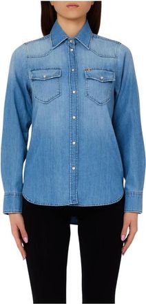 Liu Jo Blouse - Dames - Spijkeroverhemden - Blauw - M - Denim - Overhemden