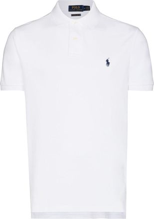 Ralph Lauren Slim Fit White Cotton Polo Shirt
