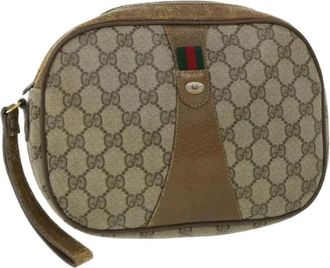 Gucci Pre-owned Plastic Clutch - Dames - Vintage Clutch - Beige - ONE Size - Vintage
