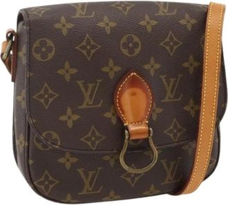 Louis Vuitton Pre-owned Monogram Canvas Schoudertas - Dames - Vintage Schoudertas - Bruin - ONE Size - Leer - Vintage