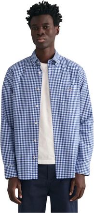 GANT Geruit Poplin Regular Fit Overhemd - Heren - Casual Overhemden - Veelkleurig - M - Katoen - Overhemden