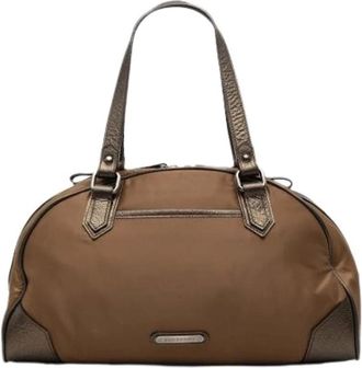 Burberry Pre-owned Vintage Nylon Handbag - Dames - Vintage Handtas - Bruin - ONE Size - Nylon - Vintage