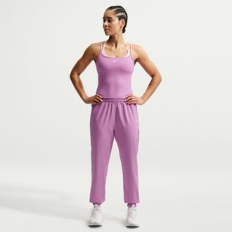 Nike Womens One Dri-FIT High-Waisted 7/8 Jogger Pants in Purple | HJ1050-503