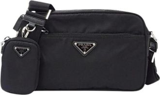 Prada Pre-owned Cross Body Bags, male, Black, Size: ONE SIZE Pre-owned Vintage Nylon Crossbody Bag