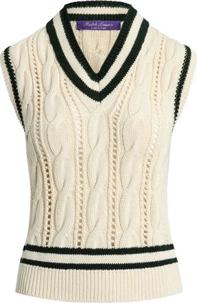 Ralph Lauren Collection Gilet in maglia con scollo a V - Toni neutri