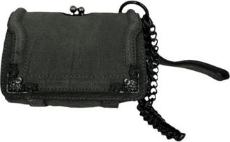 Alexander McQueen Pre-owned Chain Flap Shoulder Bag - Dames - Vintage Handtas - Grijs - ONE Size - Leer - Vintage