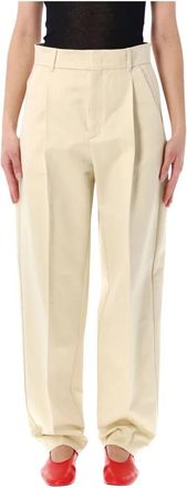 SOEUR Graham Pant - Dames - Wijde Broeken - Beige - M - Katoen - Broeken