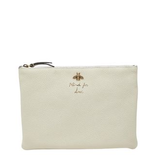 Gucci Ivory White Leather Clutch Bag (Pre-Owned)