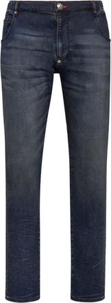 Philipp Plein Jeans, Heren, Blauw, W27, Denim, Denim Jogging Iconic Plein