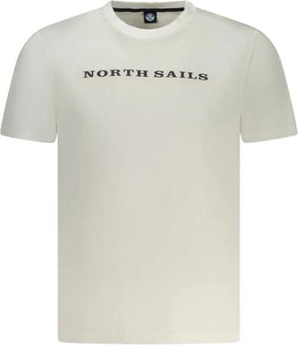 North Sails Tops, Heren, Wit, L, Katoen, Witte Katoenen Heren T-Shirt
